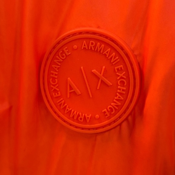 Armani Exchange Women’s Black/Orange/Pink Reversible Winter Puffer Long Coat, XL - Picture 12 of 15